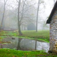 West Virginia Bed and Breakfast Pond with Mist Over